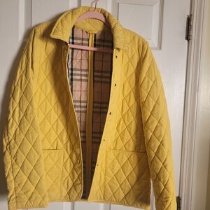 Burberry Yellow Quilted Jacket